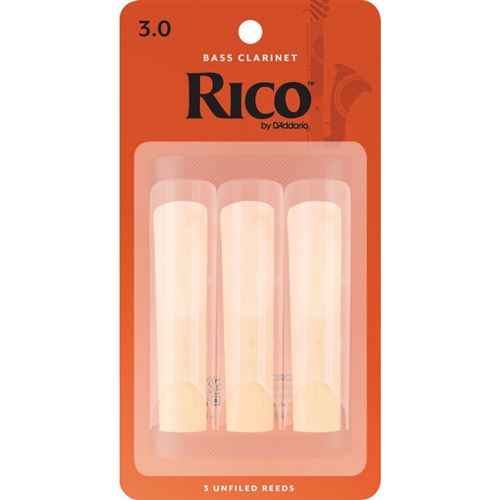 D'Addario REA0330 - Anches clarinette basse, force 3.0, boîte de 3
