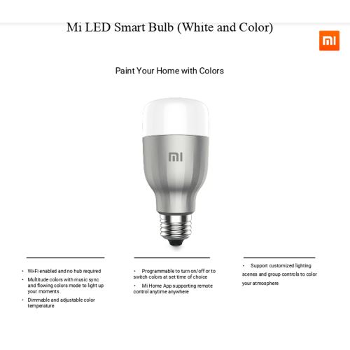 Ampoule connectée Xiaomi Yeelight Version couleur