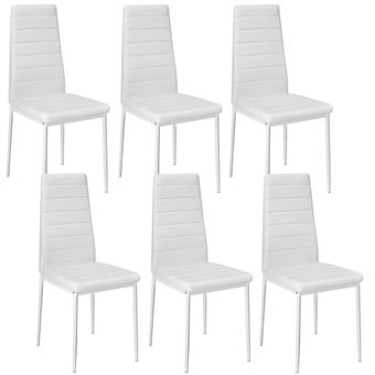 -60€ sur TECTAKE 6 Chaises de Salle à manger ou de cuisine ...