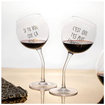 Coffret 2 verres Penchés La Chaise Longue 39-VF-037 Transparent