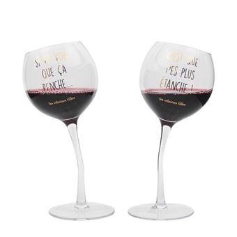Coffret 2 verres Penchés La Chaise Longue 39-VF-037 Transparent