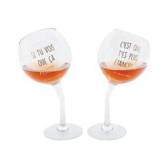 Coffret 2 verres Penchés La Chaise Longue 39-VF-037 Transparent