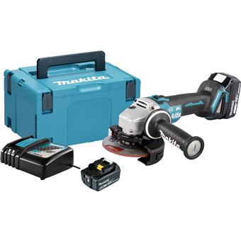 Meuleuse d'angle 18V 125mm + 2 batteries 5Ah + chargeur + coffret MAKPAC - MAKITA - DGA506RTJ - 1