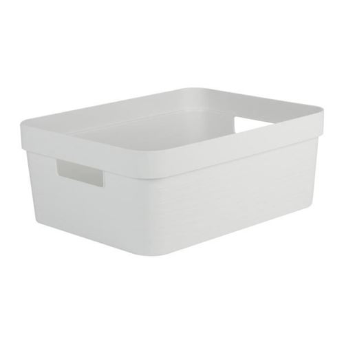 Générique Blanc Boite De Rangement Decor Stone - 12 L