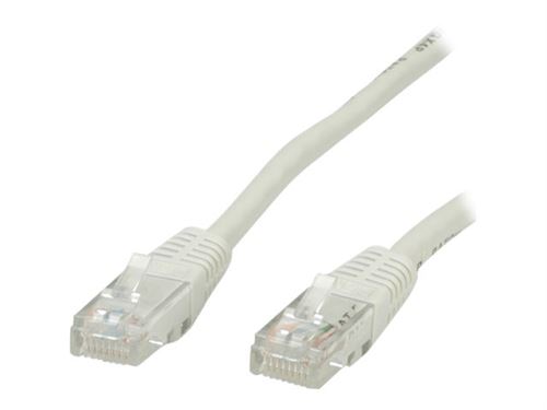 VALUE - Cordon de raccordement - RJ-45 (M) pour RJ-45 (M) - 5 m - UTP - CAT 5e - moulé - gris - (quantité par pack : 70)