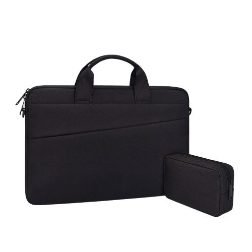Sacoche d'ordinateur léger avec sac pour votre adaptateur secteur pour votre ordinateur portable 15.4 Pouce - Noir (365x255x25mm)