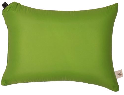 Oreiller coussin de voyage gonflable vert 40 x 30 cm fox outdoor