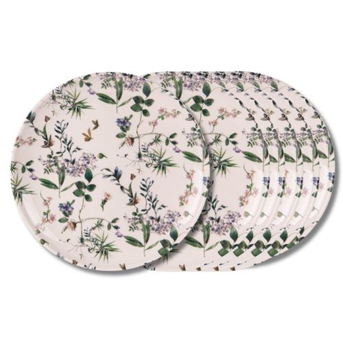 Non Communiqué Vert Assiette Plate Champêtre 27 Cm (Lot De 6) - Table Passion - Faïence