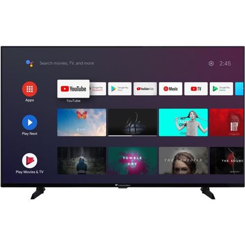 Continental Edison CEQLED43SA22B3 - TV QLED UHD 4K 43 108 cm - Android TV - 3xHDMI, 2xUSB - Noir