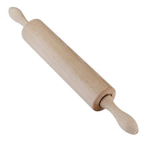 Rouleau à pâtisserie en hêtre avec poignées amovibles - Metaltex - Marron - Bois