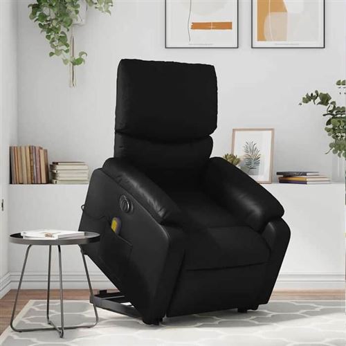 Vidaxl Fauteuil De Relaxation, Massage, Inclinable Électrique Similicuirnoir - Image 2