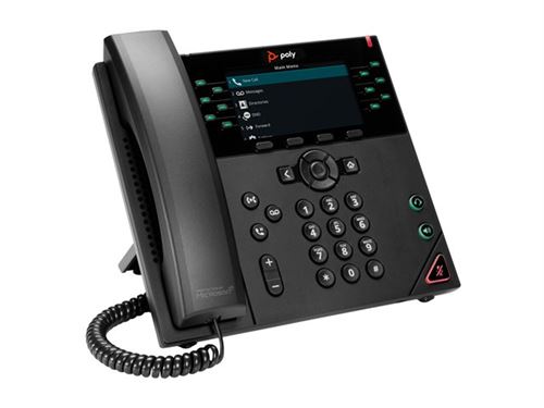 Poly VVX 450 - Téléphone VoIP - (conférence) à trois capacité d appel - SRTP, SIP, SDP - 12 lignes - noir