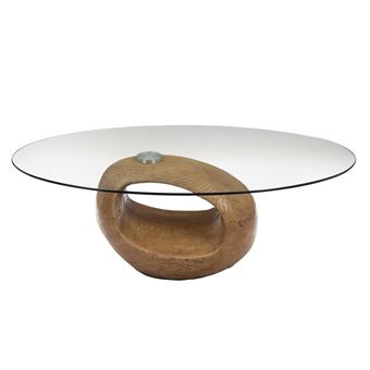 Table basse Rocher en chêne - Amadeus - Transparent - Bois - 1