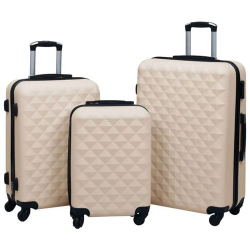Vidaxl Ensemble Valises Rigides Abs - Doré - Image 3