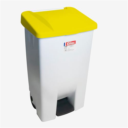 GILAC Poubelle &Agrave; P&eacute;dale Eco 80 L Avec Roulettes Et Couvercle - 