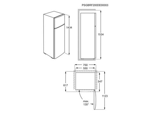Réfrigérateur combiné froid statique — Faure