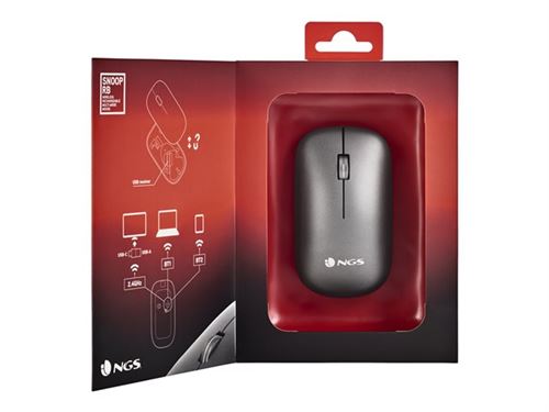 Souris sans fil rechargeable NGS Snoop Multimode (2.4Ghz+Bluetooth