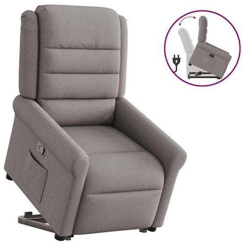 Non Communiqué Gris Vidaxl Fauteuil Inclinable Taupe Tissu 3303321