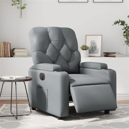 VIDAXL - Fauteuil de relaxation électrique - Gris - Image 2