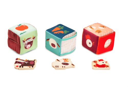 Jeu de cubes Ferme 'Cache-cache' Lilliputiens