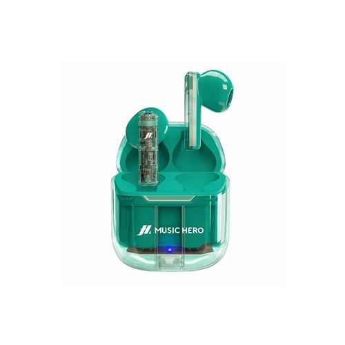 Music Hero Casque True Wireless Stereo (TWS) Ecouteurs Appels/Musique Bluetooth Cyan