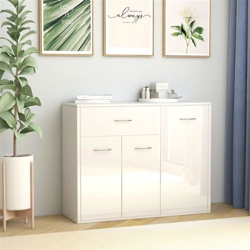 vidaXL - Buffet - Minimaliste - Blanc - 88x30x70 cm - Image 3