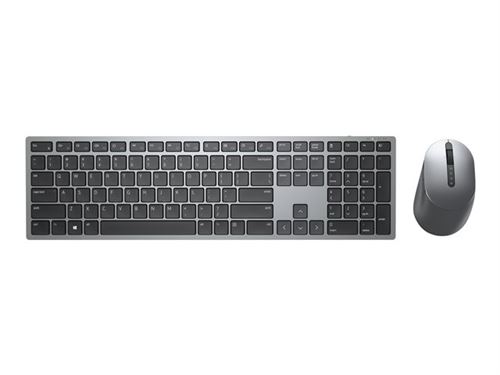 Dell Premier Wireless Keyboard and Mouse KM7321W - Toetsenbord en muis set - draadloos - 2.4 GHz, Bluetooth 5.0 - QWERTZ - Duits - titaniumgrijs