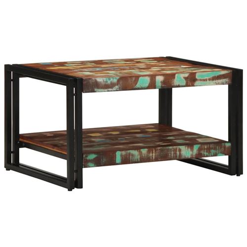 Non Communiqué Table Basse Multicolore 70X50x38 Cm Bois De Récupération Massif