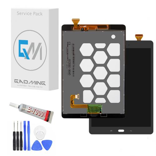 kit Gaoming - écran tactile et LCD assemblès pour SAMSUNG Galaxy Tab A 9.7 T550 Noir avec lot d'outils et colle UV