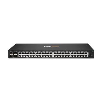 HPE Aruba 6000 48G 4SFP Switch - Commutateur - C3 - Géré - 48 x 10/100/1000 + 4 x Gigabit SFP - flux d'air côte à côte - Montable sur rack - CA 100 - 127 V / 200 - 240 V - 1