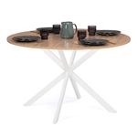 Table a manger fixe sans tiroir id market en bois 6 personnes 110 x 110 cm
