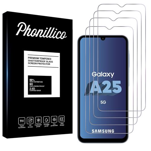Protège Écran Samsung Galaxy A25 et A24 Verre trempé 9H, Imak série Pro+ -  Contour Noir - Français