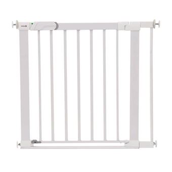 Flat step, Barriere de securite avec barre de seuil ultra plate, largeur 80 cm, De 6 a 24 mois, metal Blanc - 1