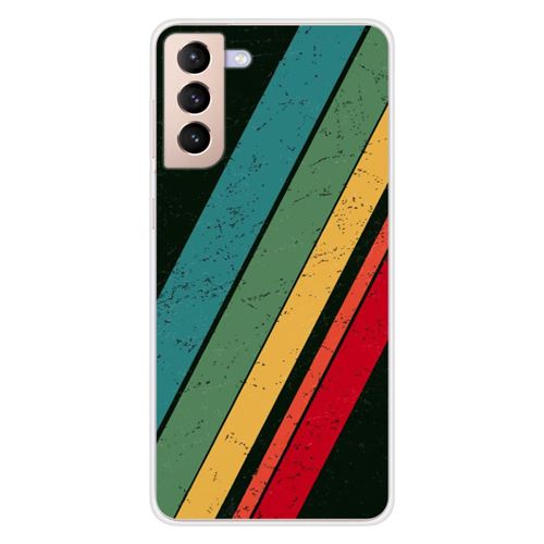 Coque en silicone imprimée compatible Samsung Galaxy S21 Plus Grunge