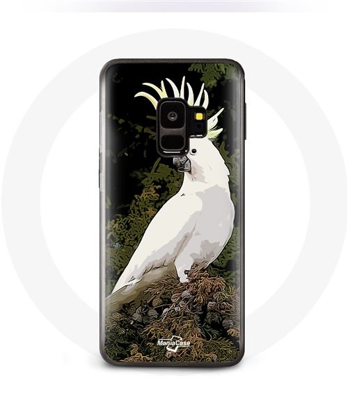 Coque pour samsung galaxy S9 plus Cacatoes Perroquets Blanc sur l'arbre Maniacase