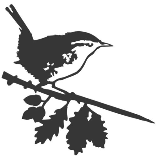 Metalbird - Oiseau sur pique troglodyte mignon en acier corten