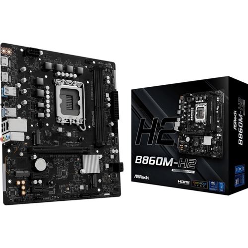ASROCK  B860M-H2, Intel B860, 1851, Micro ATX, 2 DDR5, 2 HDMI, GB LAN, 2X M.2