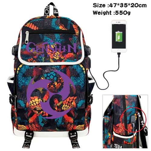 Sac à Dos Genshin Impact pour Garçon et Filles (SD1387) 35*20*47 cm Multicolore