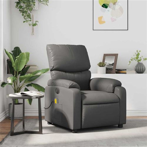Vidaxl Gris Fauteuil Massage Similicuir - Image 2