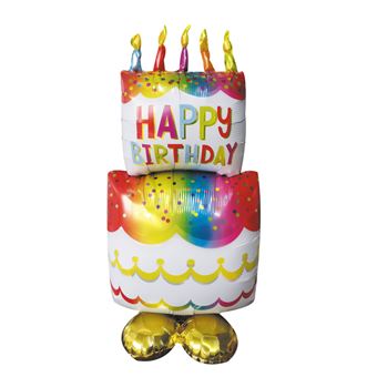 Ballon Aluminium Airloonz Gâteau Anniversaire 52 Amscan - ABC