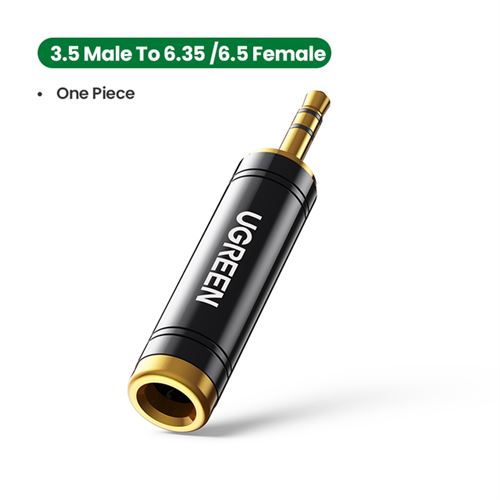 1 pcs UGREEN Adaptateur Audio jack 3,5 mm mâle vers jack 6,35 mm/6.5mm femelle