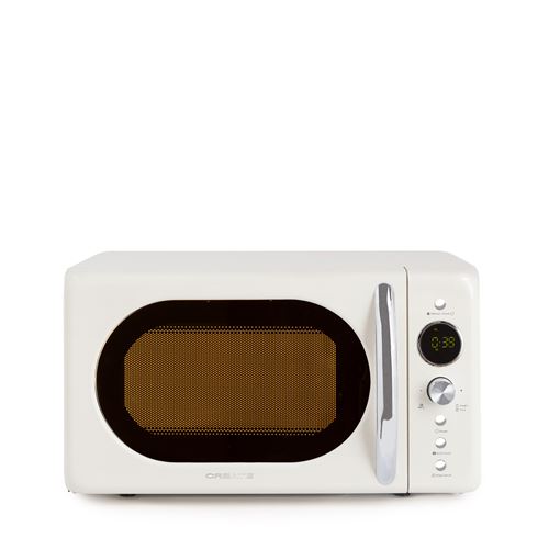 MICROWAVE RETRO - Micro-ondes 20L gril numérique 900W - Blanc cassé