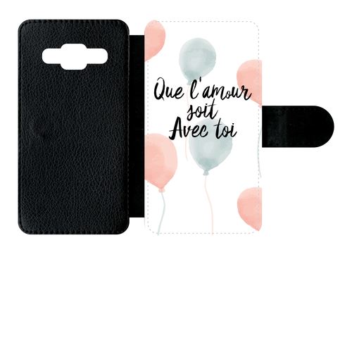 Etui À Rabat Samsung Galaxy Core Prime G3608 Que L Amour Soit Avec Toi