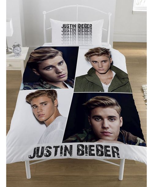 Justin Bieber Montage Simple Housse de couette et taie d'oreillers