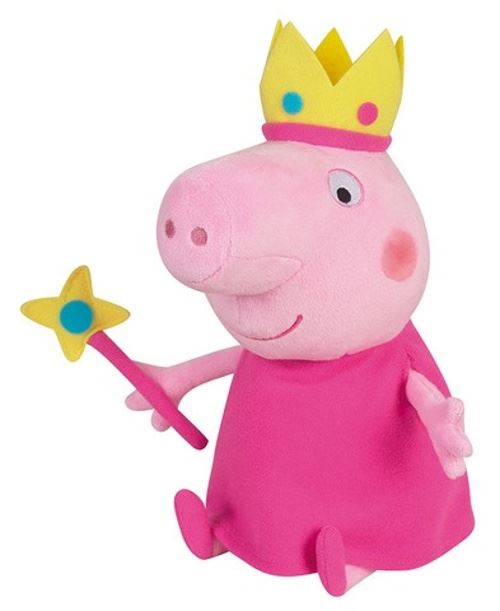 Nickelodeon peluche princesse Peppa Pig rouge 25 cm