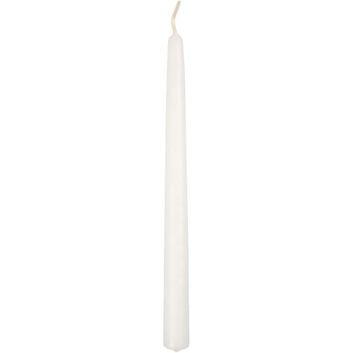 Creotime bougies faites main 20 pièces 14 x 1,2 cm blanches 1,3 heures