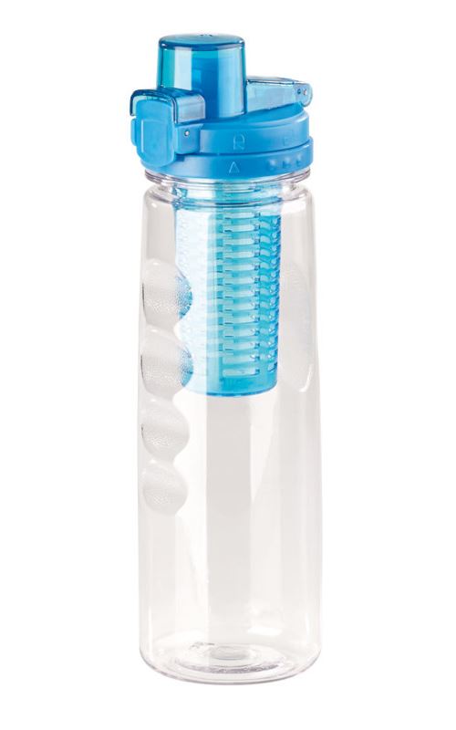 Gourde 800 ml avec conteneur pour herbes et fruits - coloris bleu