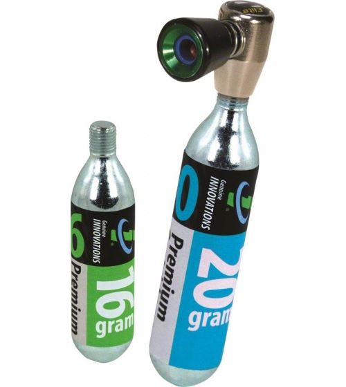 Genuine Innovations Pompe à CO2 avec cartouches argent/noir