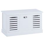 Banc de rangement TRIENT, 3 caisses, blanc