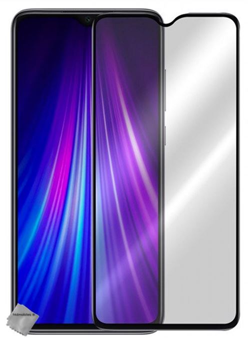 Film de protection verre trempe incurve integral Xiaomi Redmi Note 8 Pro - NOIR - htdmobiles
